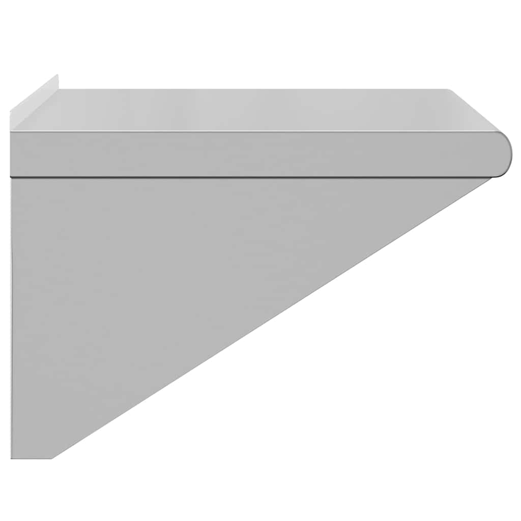 Wandregal 100x45x31 cm Silbern Edelstahl