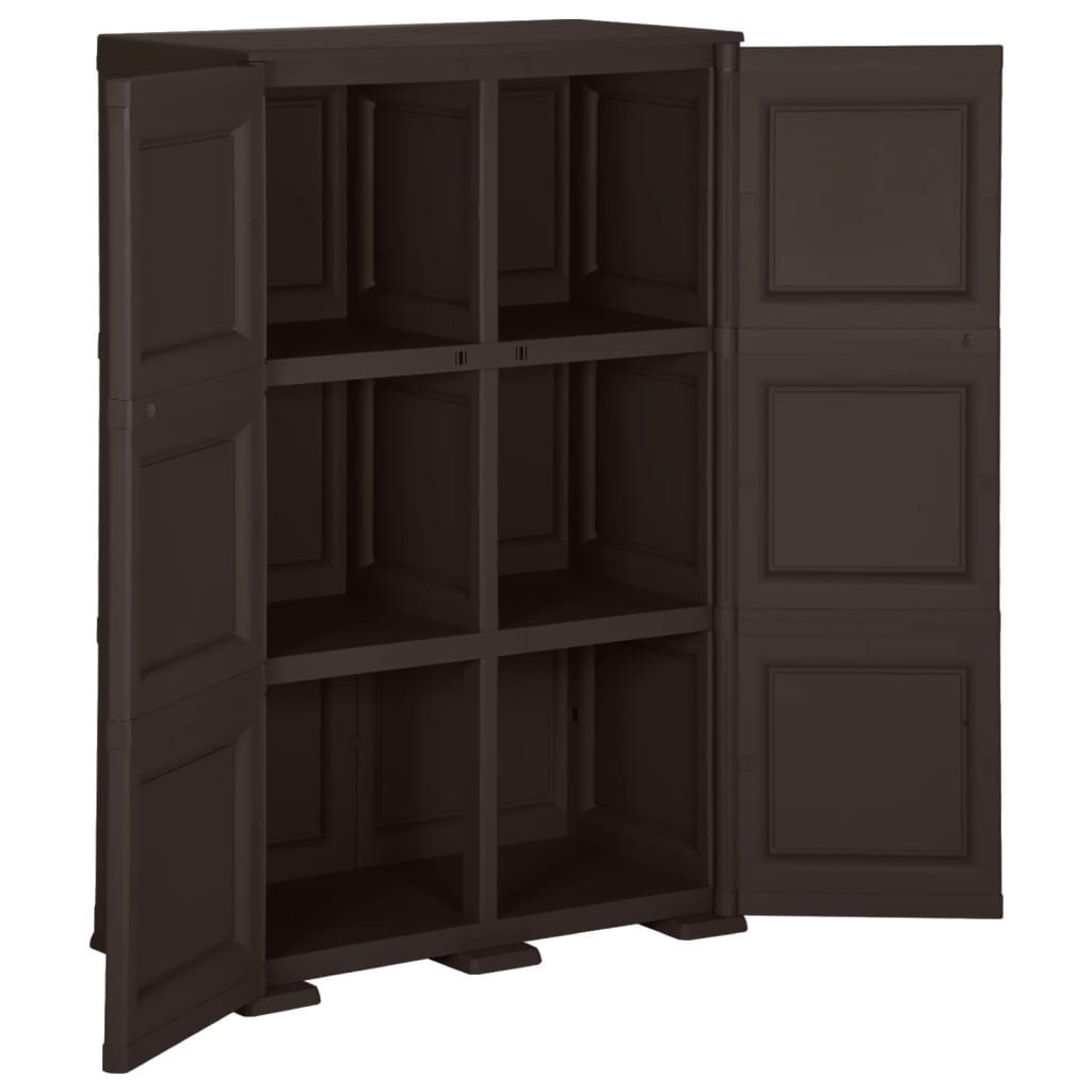Kunststoffschrank 79x43x125 cm Holzdesign Vanilleeis