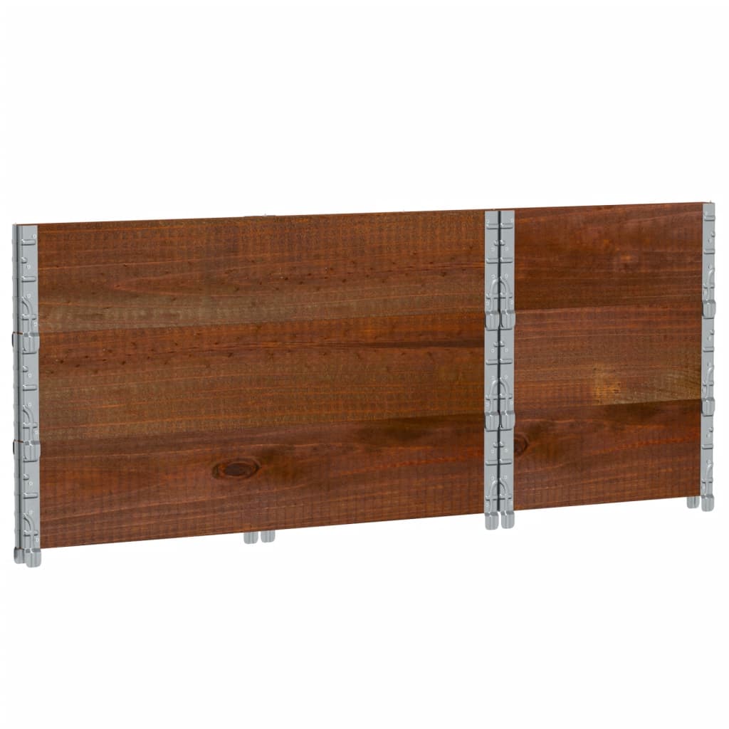 Paletten-Aufsatzrahmen Schwarz 80x60 cm Massivholz Kiefer