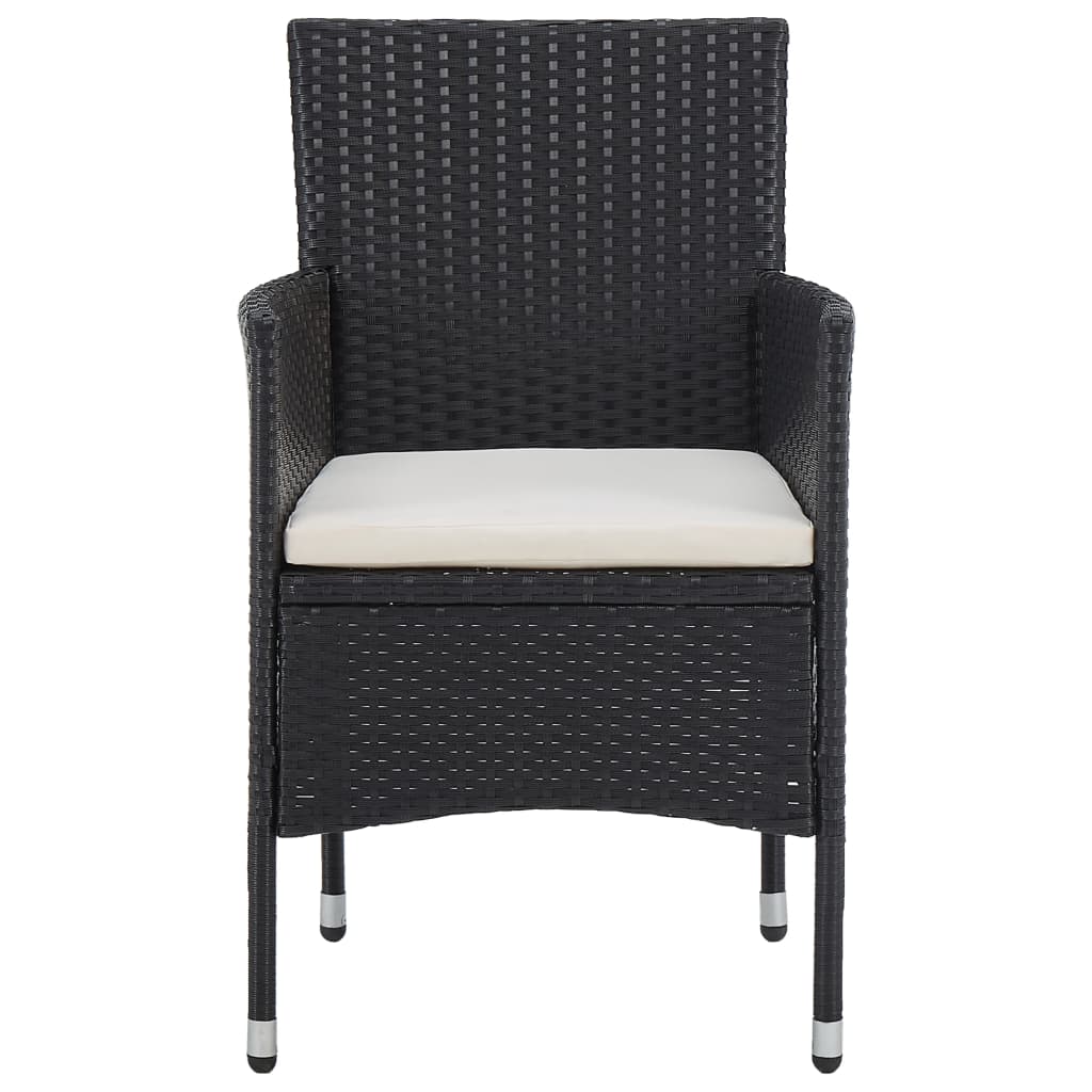 Garten-Essstühle 2 Stk. Poly Rattan Beige