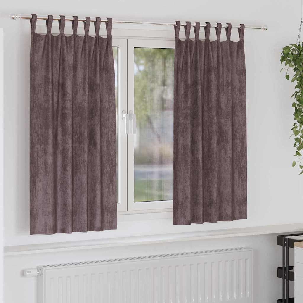 Samtvorhänge mit Vorhängen 2 pcs Weinrot 140 x 140 cm Samt