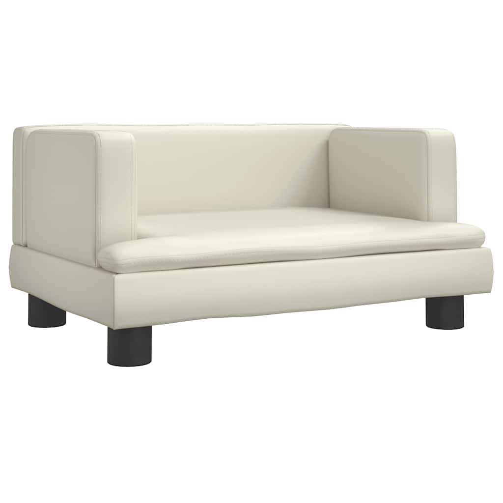 Kindersofa Schwarz 60x40x30 cm Kunstleder