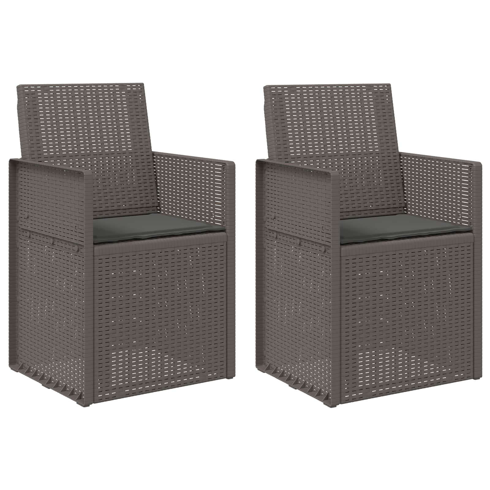 Garten Esszimmerstühle 2 pcs Weiß und Hellgrau PP