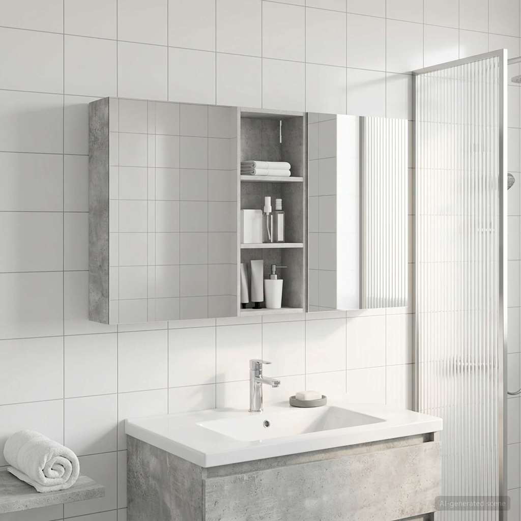 Badezimmerschrank-Set 3 pcs 80 x 10,5 x 50 cm Holzwerkstoff