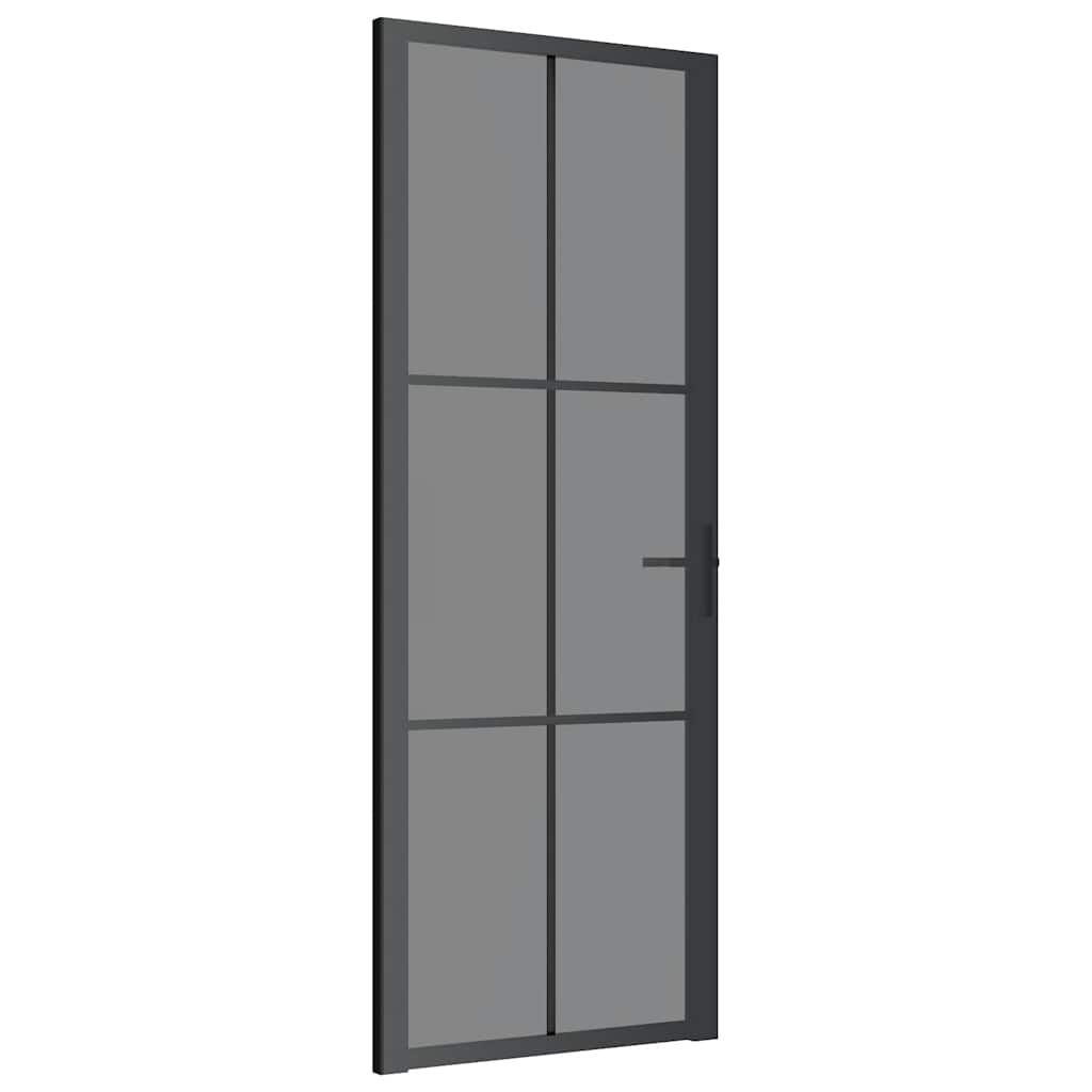 Innentür ESG Glas und Aluminium 76x201,5 cm Schwarz