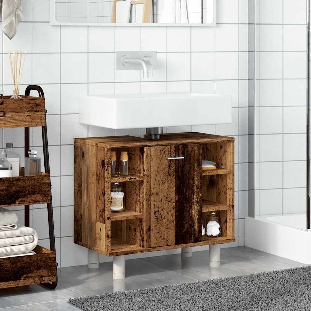 Badezimmerschrank Weiß 60x32x53,5 cm Holzwerkstoff