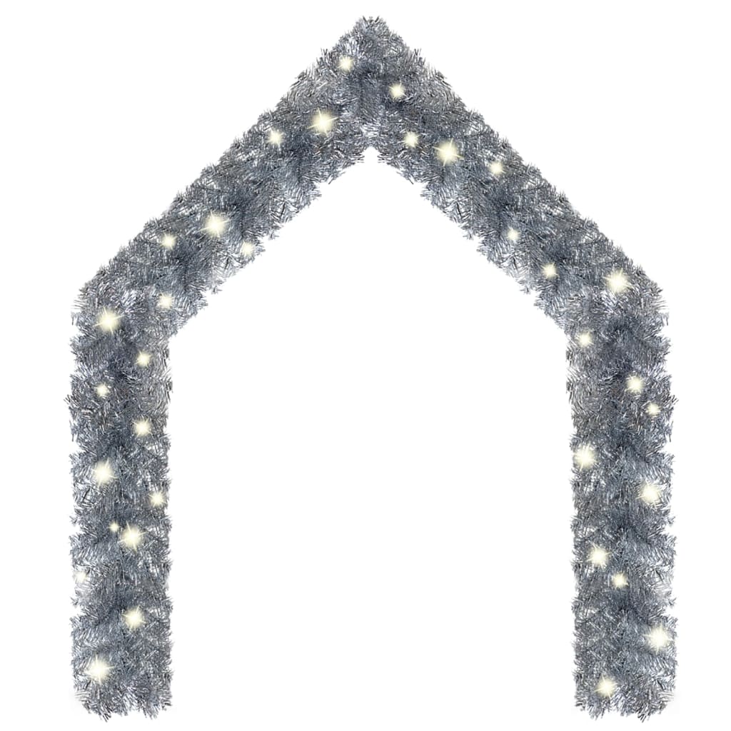 Weihnachtsgirlande mit LED 10 m Schwarz