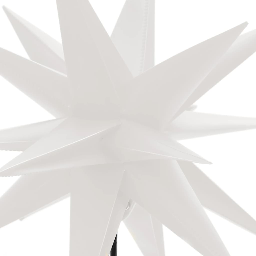 LED-Weihnachtssterne 3 Stk. mit Erdspießen Faltbar Gelb 57 cm