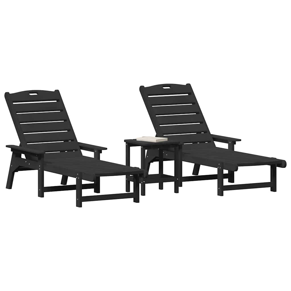 Sonnenliege 2 pcs Weiß 195,5 x 53 x 98,5 cm Polyethylen