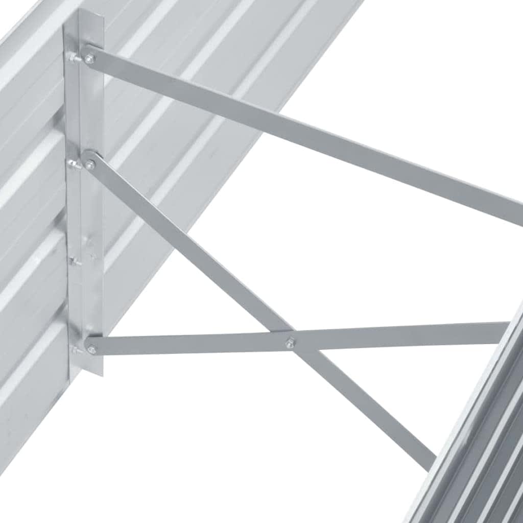 Hochbeet 160 x 80 x 77 cm Verzinkter Stahl Grau