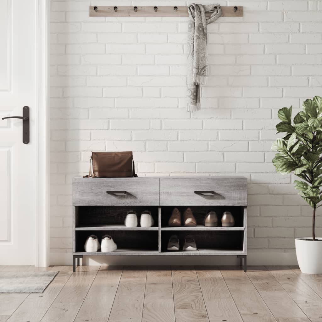 Schuhbank Weiß 102x35x55 cm Holzwerkstoff