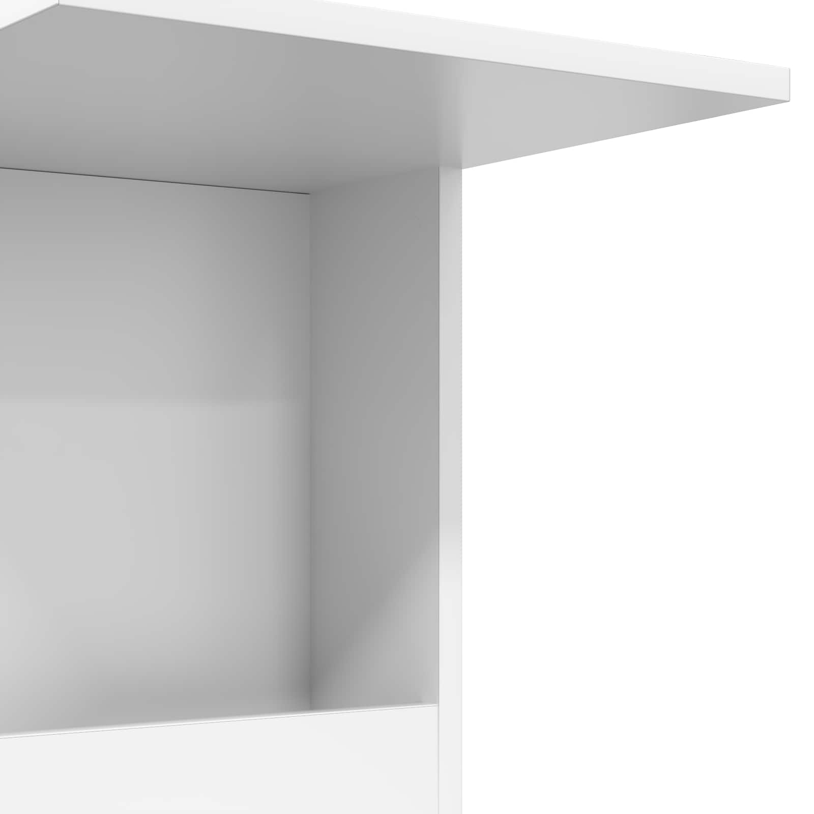 Beistelltisch Mit Rad Weiß 40 x 35 x 60 cm Holzwerkstoff