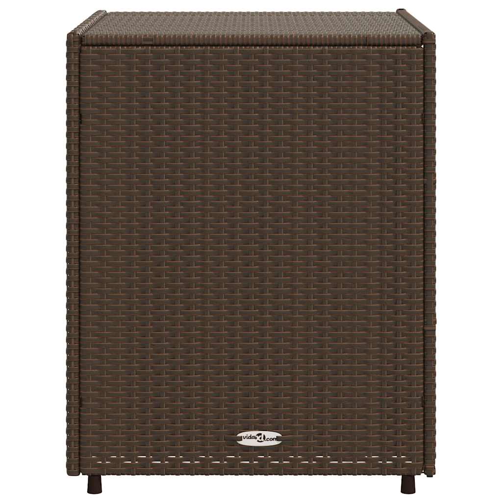 Gartenschrank Schwarz 55x59x80 cm Poly Rattan