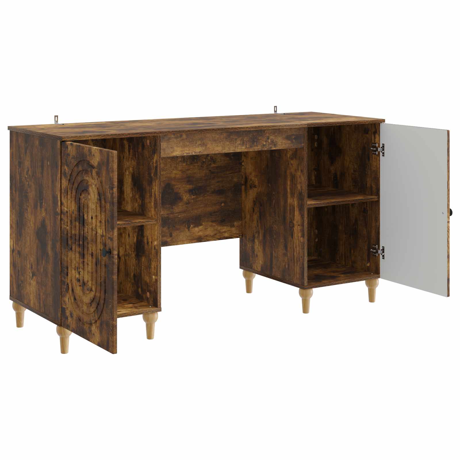 Schreibtisch mit Regal Schwarz 142,5 x 50 x 75 cm Holzwerkstoff