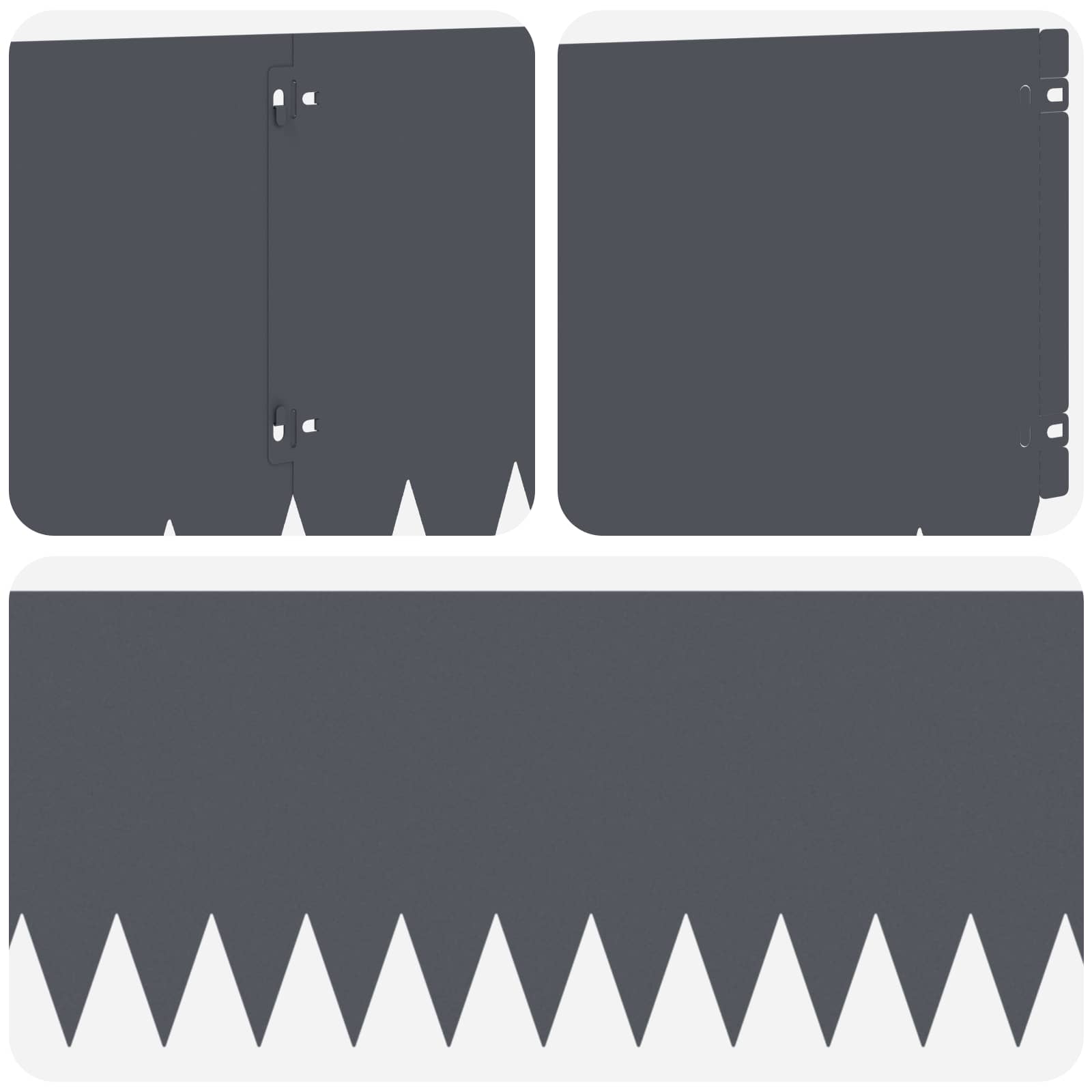 Raseneinfassung 10 pcs 103 x 10 cm Stahl Schwarz