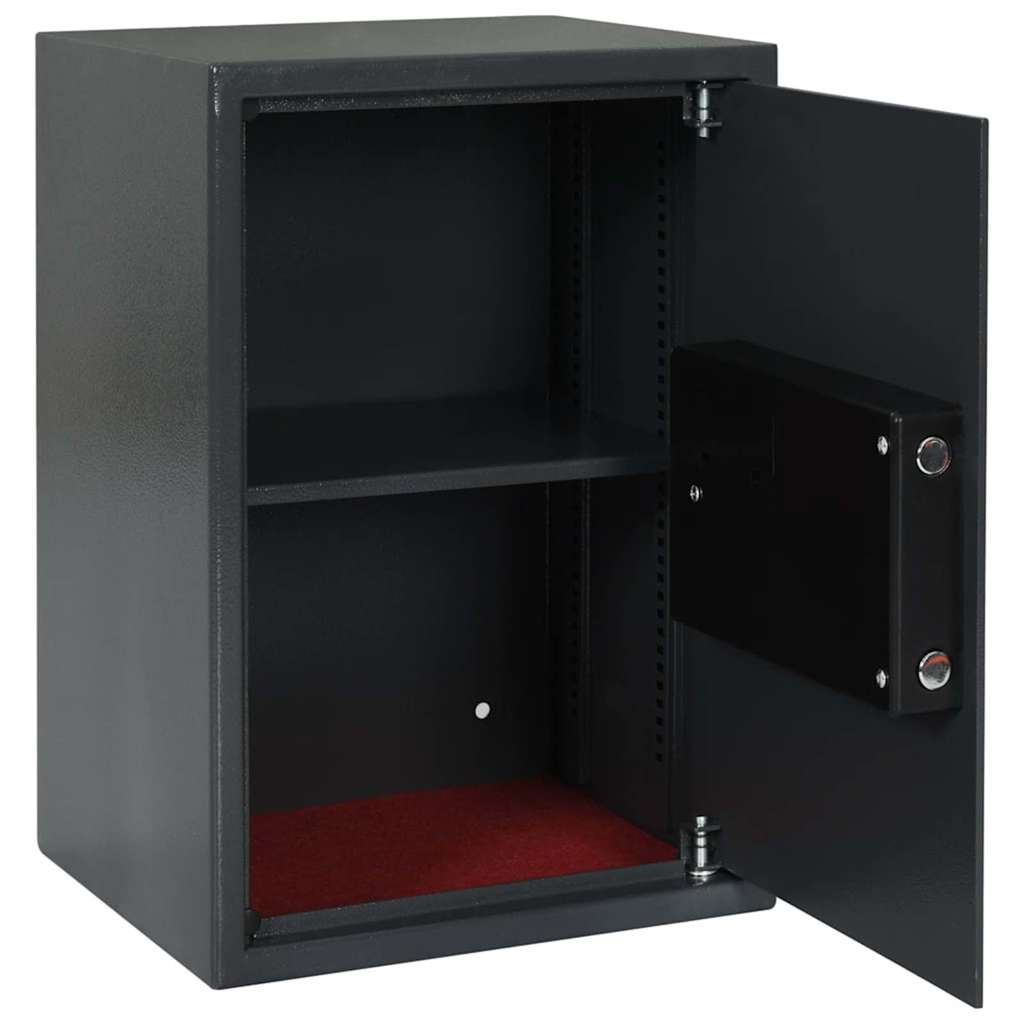 Digitaler Safe mit Schloss Dunkelgrau 31 x 20 x 20 cm Stahl