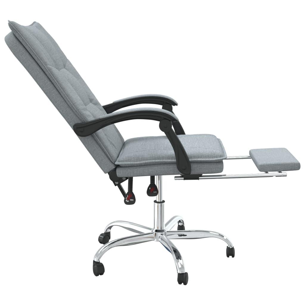 Bürostuhl mit Liegefunktion Braun Stoff