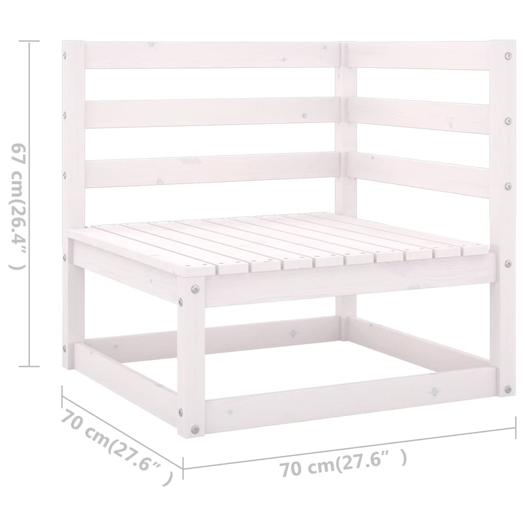 10-tlg. Garten-Lounge-Set mit Kissen Massivholz Kiefer