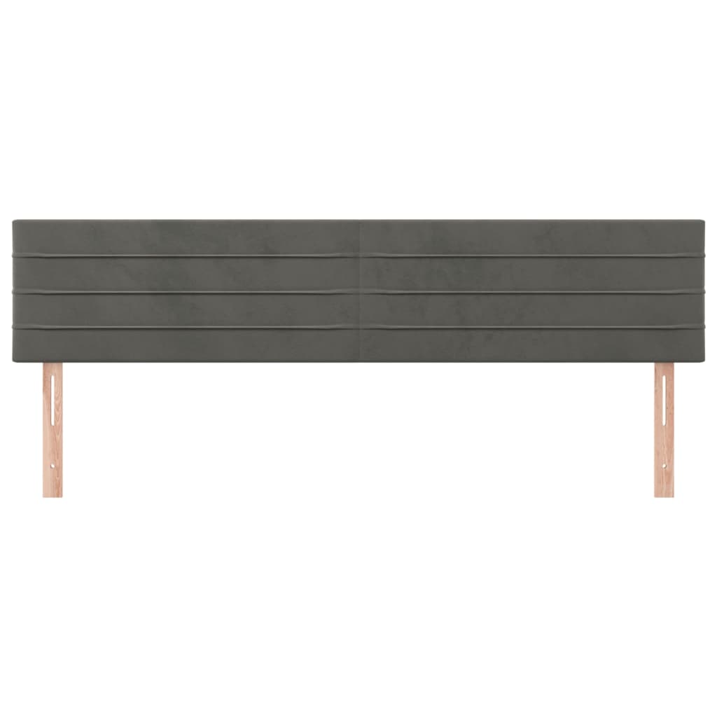 Kopfteil Hellgrau 80x5x118/128 cm Samt