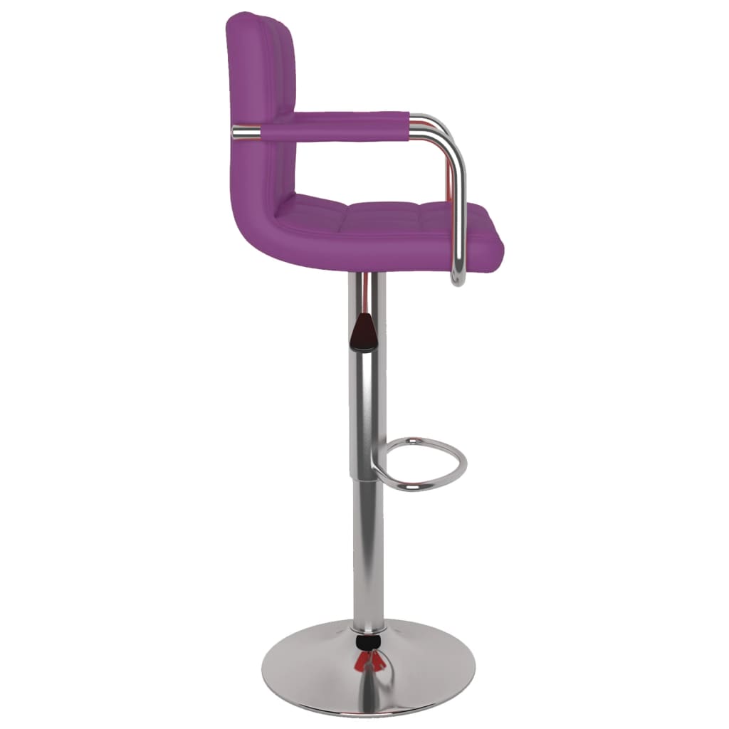 Barhocker 2 Stk. Rot Kunstleder