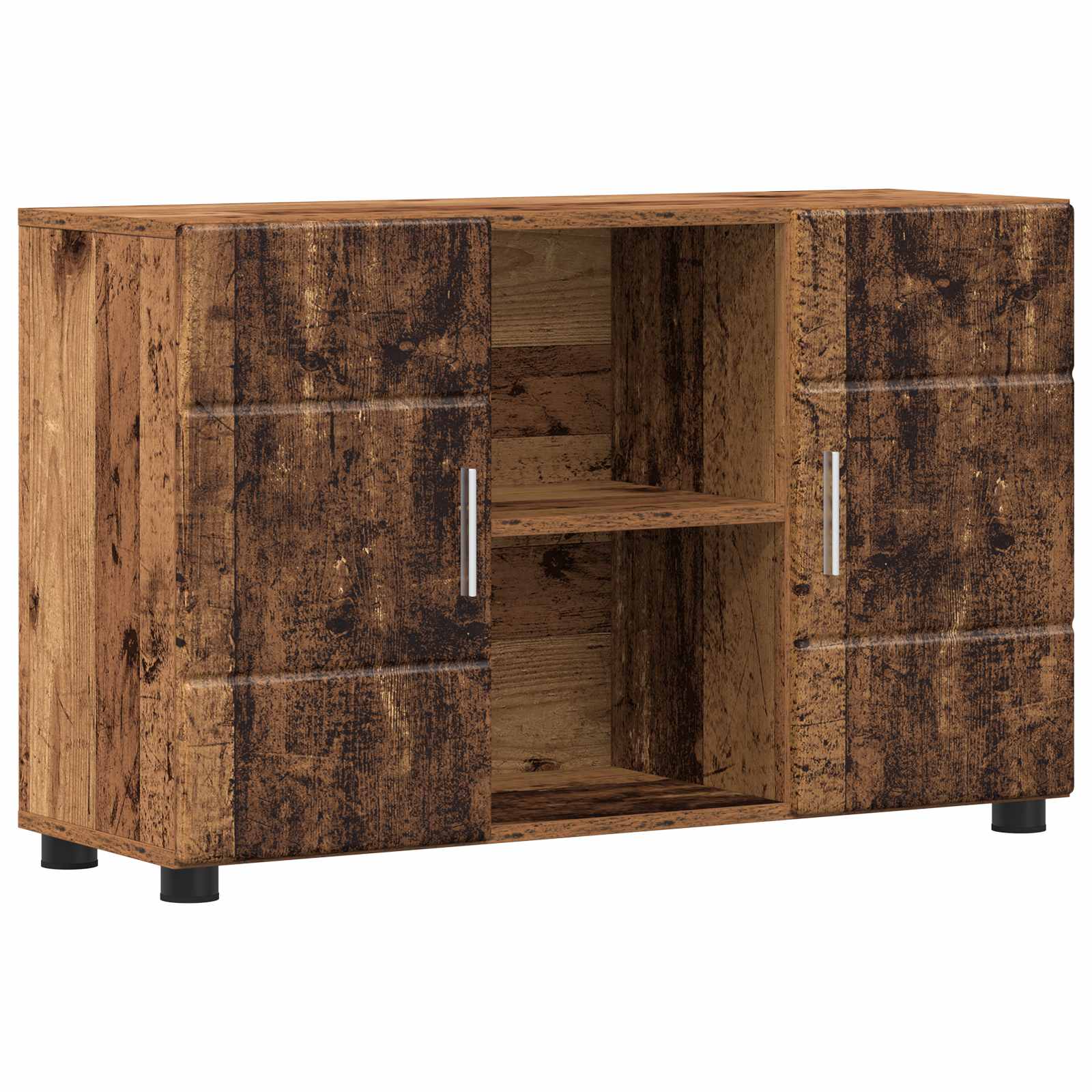 Highboard mit Regal FLORIN Weiß 60 x 35 x 182 cm Holzwerkstoff
