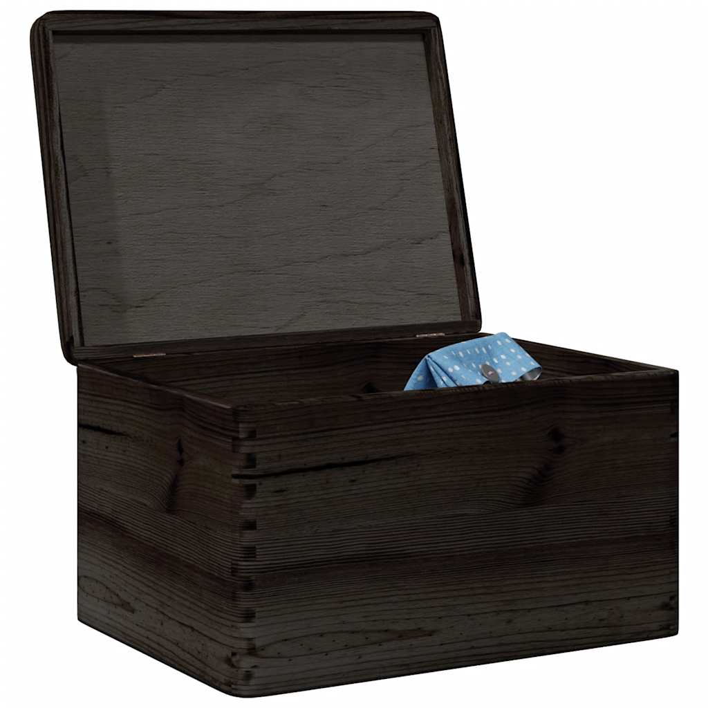 Holzkiste mit Deckel 40x30x13 cm Massivholz Kiefer