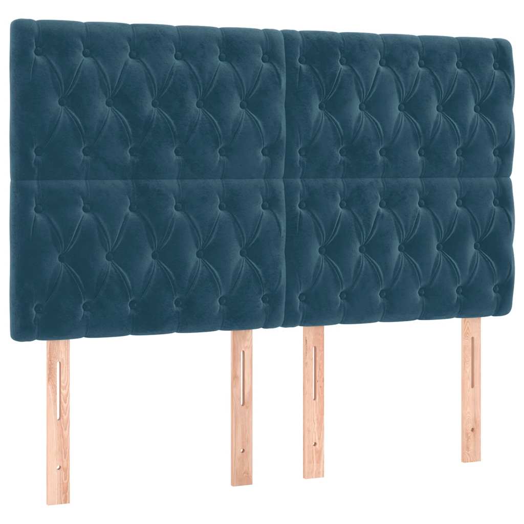 Kopfteil Hellgrau 80x7x118/128 cm Samt