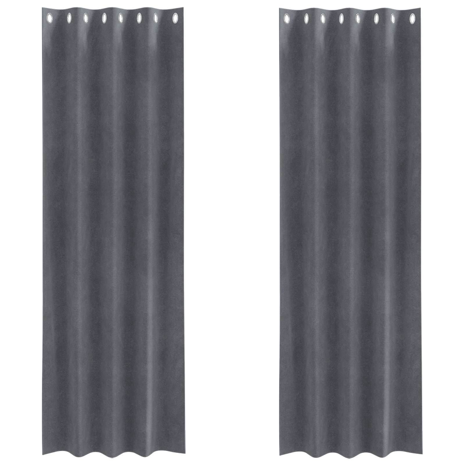 Verdunkelungsvorhänge 2 pcs Schwarz 140 x 140 cm Samt