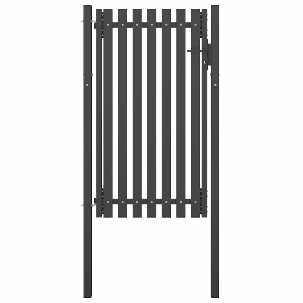 Gartentor aus Stahl 100 x 75 cm Anthrazit