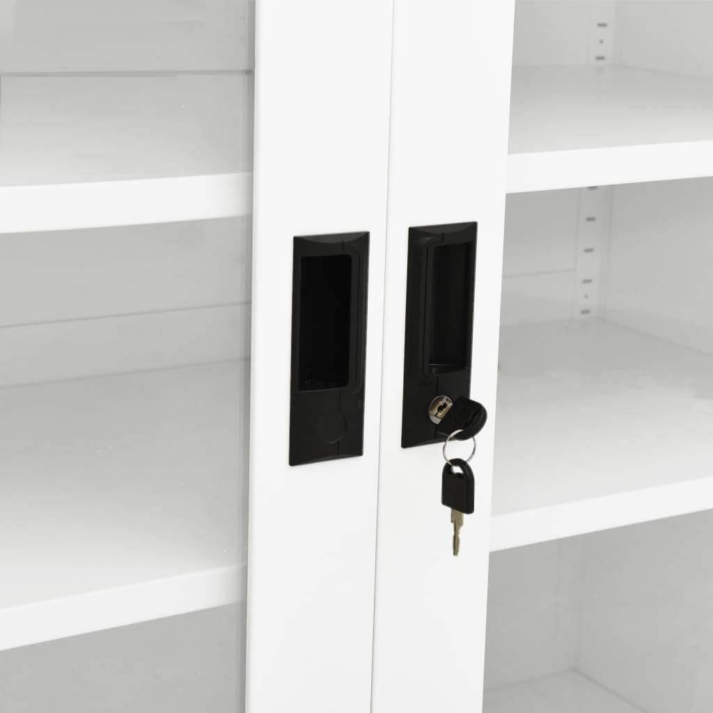 Büroschrank Weiß 90x40x70 cm Stahl