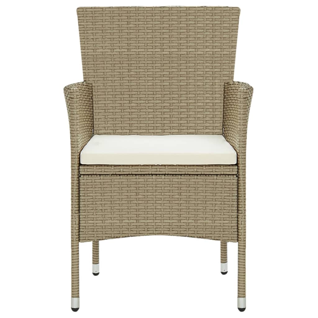 Garten-Essstühle 4 Stk. Poly Rattan Schwarz