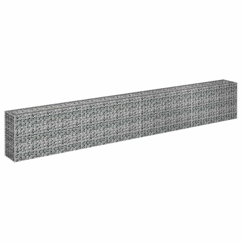 Gabionen-Hochbeet Verzinkter Stahl 90x30x10 cm