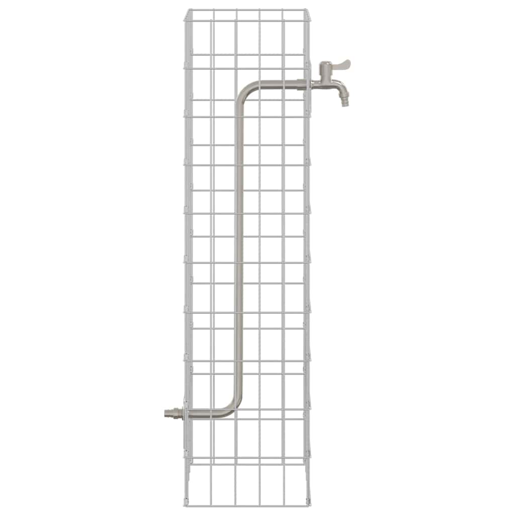 Gabionen Wasserhahn Silber 26 x 25 x 50 cm Edelstahl