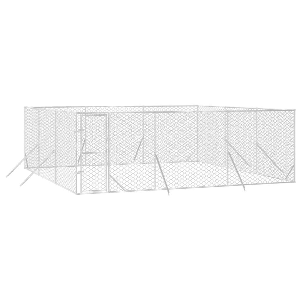 Outdoor-Hundezwinger Silbern 2x2x2 m Verzinkter Stahl