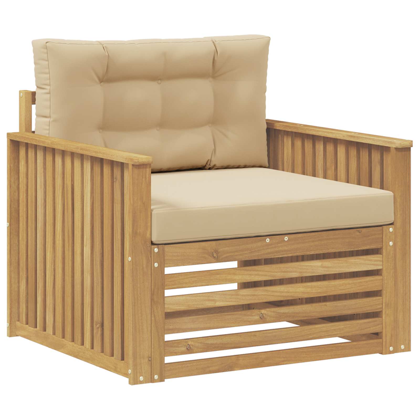 2 Stück Outdoor-Sofa Natur
