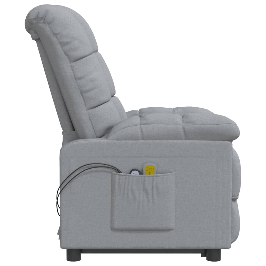 Massagesessel Elektrisch Dunkelgrau Stoff