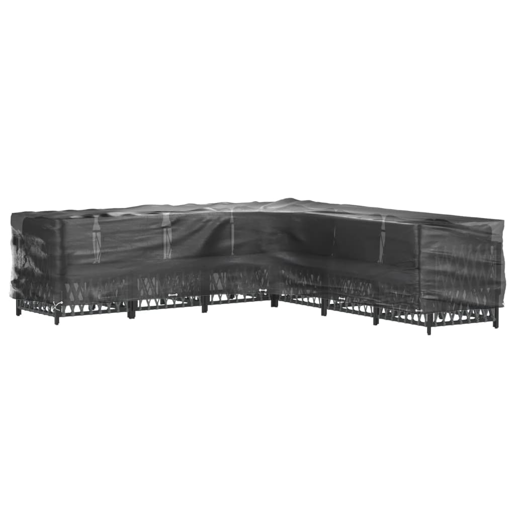Gartenmöbel-Abdeckungen 2 Stk. L-Form 12 Ösen 250x250x90 cm