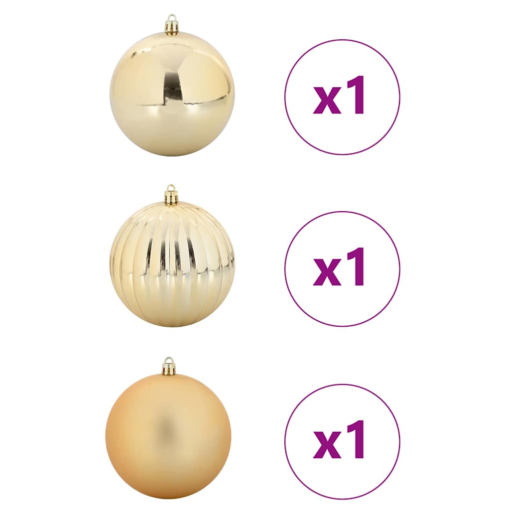 Weihnachtsbaumkugel Set XL 9 pcs Rot Kunststoff