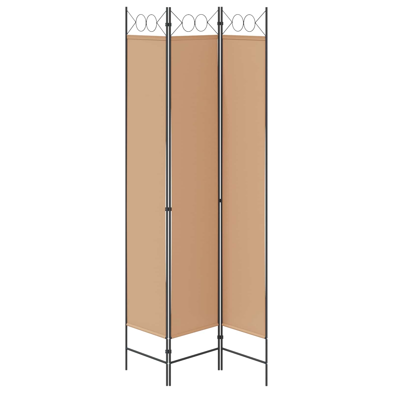 3-teiliger Raumteiler Beige 120 x 200 cm Stoff