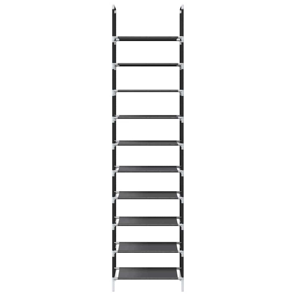 Schuhregal 4 Ebenen Schwarz 44x28x77 cm Vliesstoff