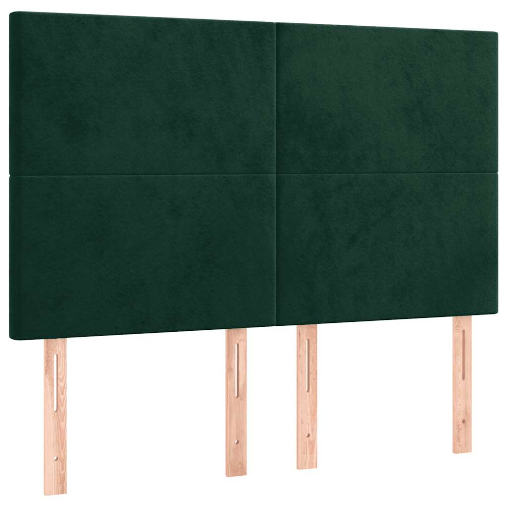 Kopfteil Hellgrau 80x5x118/128 cm Samt