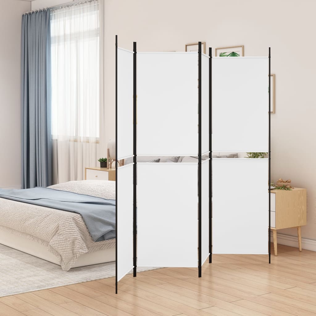 3-teiliger Raumteiler Beige 150 x 180 cm Stoff