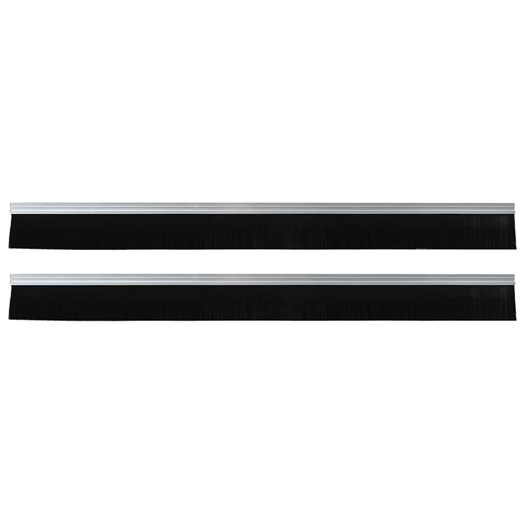 Selbstklebende Türbürstendichtungen 2 pcs Braun 100 cm