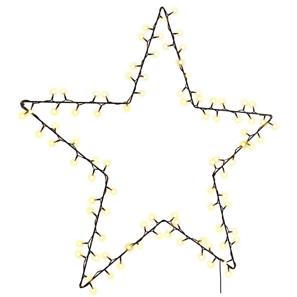 Weihnachtssterne mit Erdspießen 3 Stk. 50 LEDs 29 cm