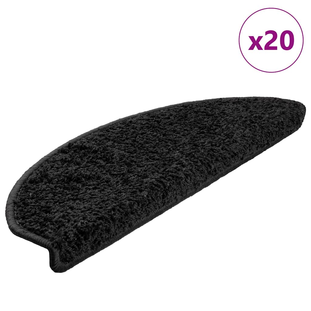 Stufenmatten 15 Stk. 56x17x3 cm Grau Halbrund