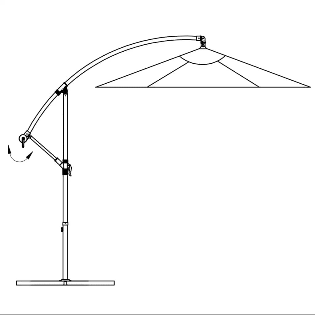Ampelschirm mit Aluminium-Mast 300 cm Anthrazit