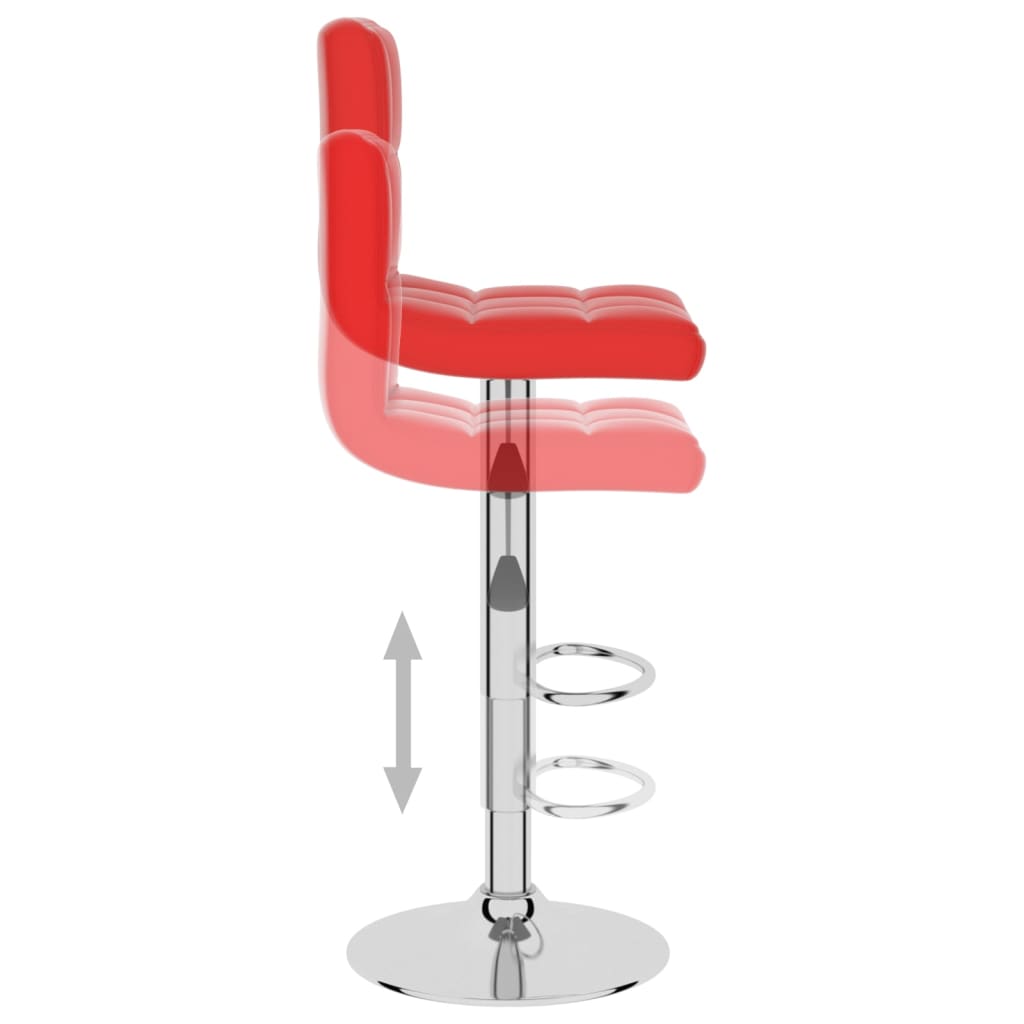 Barhocker 2 Stk. Weinrot Kunstleder
