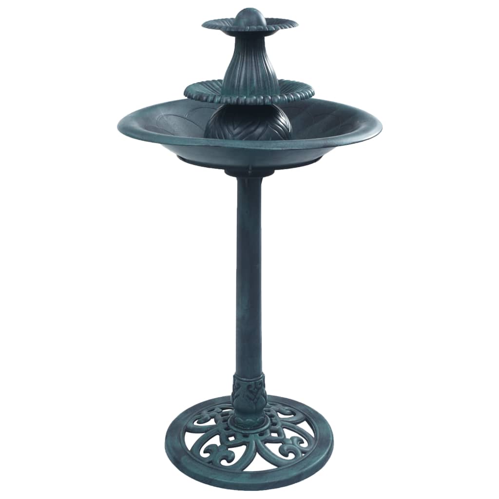 Vogelbad mit Springbrunnen Bronzen 50×91 cm Kunststoff