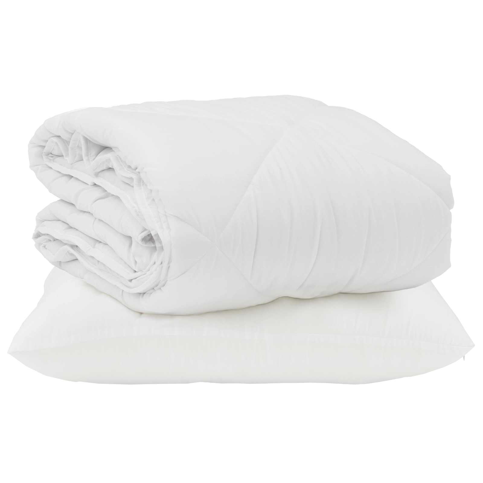 Sommerdecke mit Kissen 2 pcs Weiß Mikrofaser