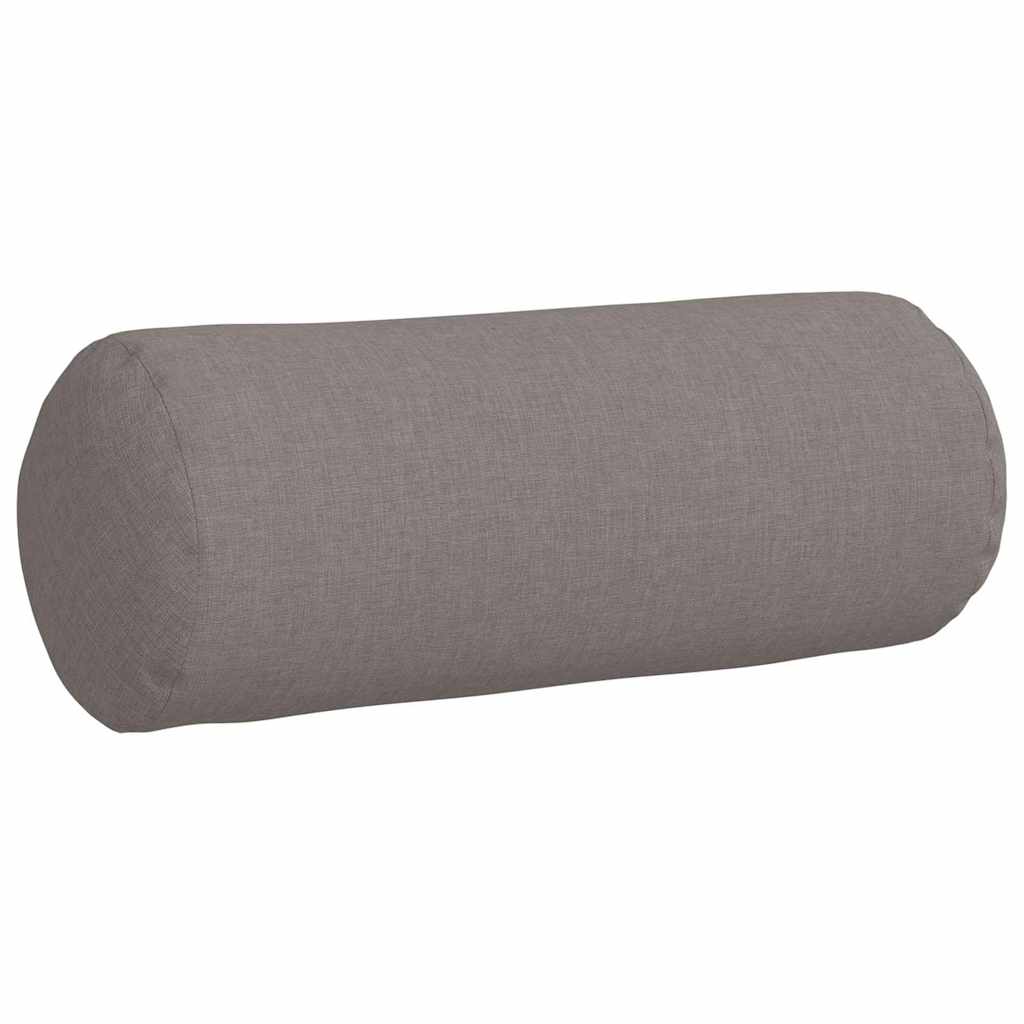 Bolsterkissen 2 Stück Hellgrau Ø 15 x 40 cm Stoff